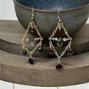 Dangle Gemstone Earrings